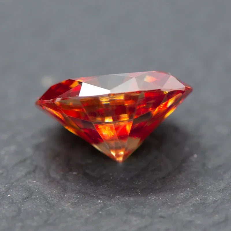 Moissanite Stone Garnet Color Oval Cut Lab Created Diamond For Diy Jewelry Rings Earrings Making with GRA Certificate