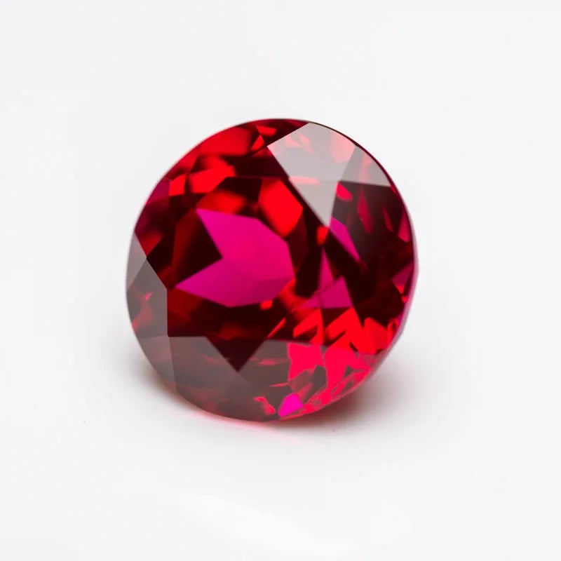 Lab Grown Ruby Pigeon Blood Red Color Round Shaped Small Size Charm Gemstone Advanced Jewelry Rings Earrings Making
