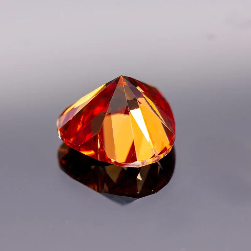 Moissanite Diamond Watermelon Red Color Heart Cut Lab Created Gemstone For Jewelry Making Materials With GRA Certificate