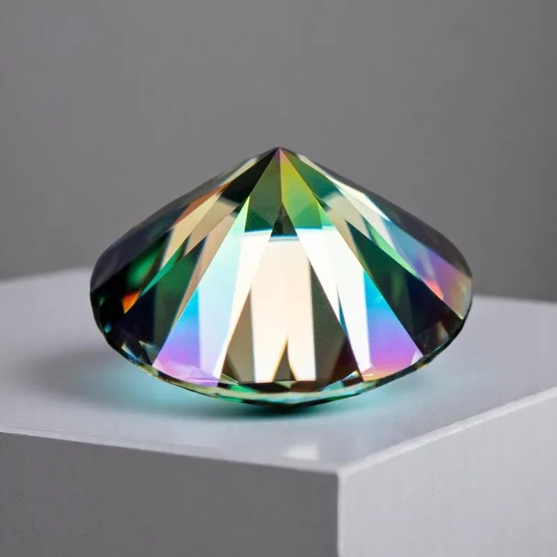 Moissanite Wholesale Rainbow Purple Round Cut Artificial Cultivation of Gemstones Diy Jewelry Making with GRA Certificate