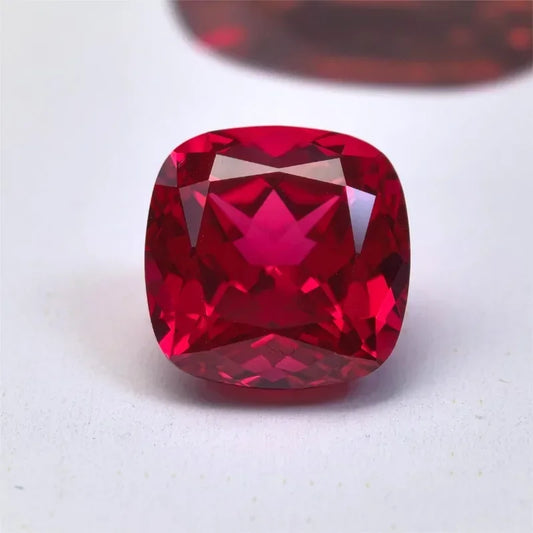 Lab Grown Ruby Square Cushion Shape Pigeon Blood Red VVS1 Selectable AGL Certificate Gemstone for Diy Jewelry Making Materials