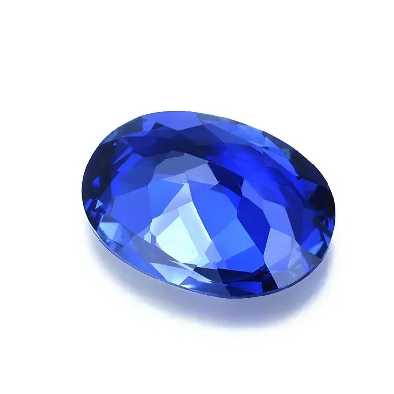 Lab Grown Sapphire Royal Blue Color Oval Shape Charm Gemstones for Diy Jewelry Making Materials Selectable AGL Certificate