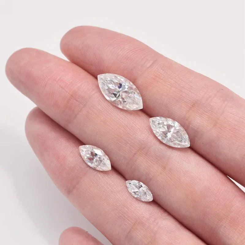 Moissanite Stone D Color Marquise Cut VVS1 GRA Certified Lab Grown Gemstone Passed Diamond Tester Charms Woman Jewelry Making