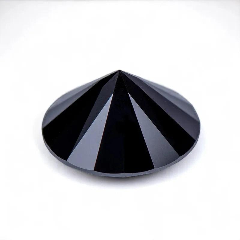 Wholesale Moissanite Stone Round Shape Primary Black Color DIY Charms Ring Necklace Earrings Main Materials Extremely Shiny Qual