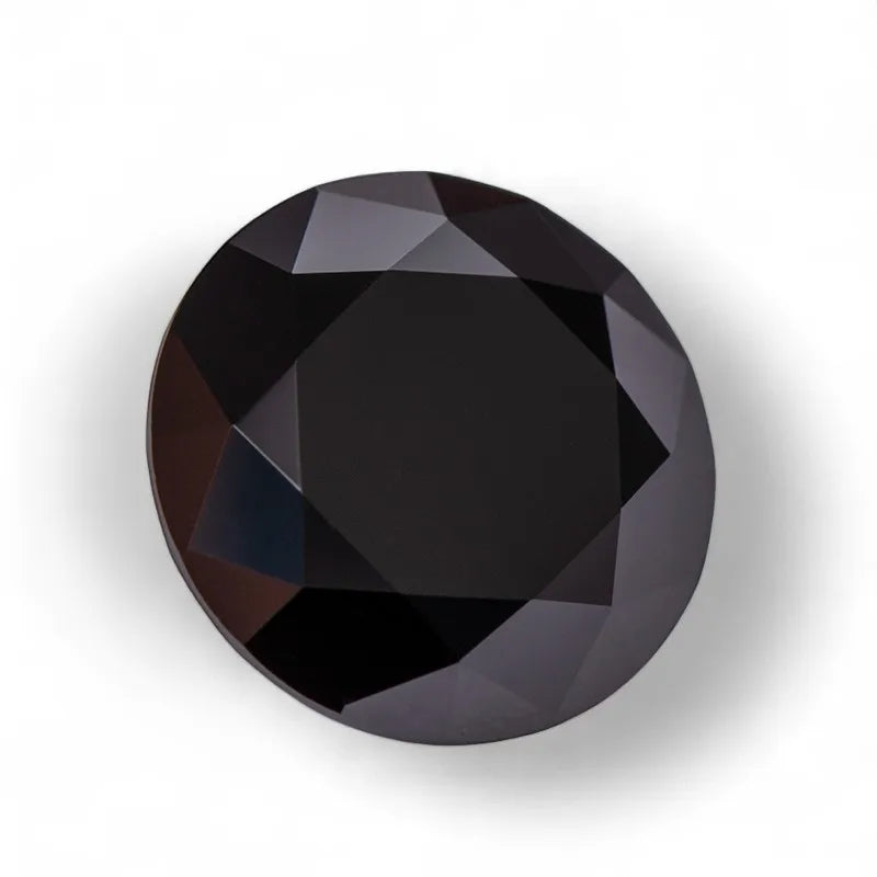 Wholesale Moissanite Stone Round Shape Primary Black Color DIY Charms Ring Necklace Earrings Main Materials Extremely Shiny Qual