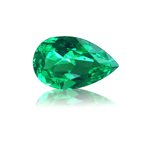 Lab Grown Colombia Emerald Pear Shape Charms Green Gemstone for Diy Fine Jewelry Making Materials Selectable AGL Certificate