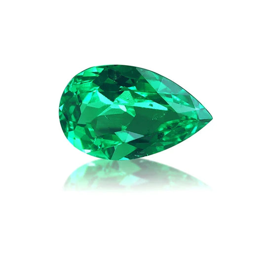 Lab Grown Colombia Emerald Pear Shape Charms Green Gemstone for Diy Fine Jewelry Making Materials Selectable AGL Certificate