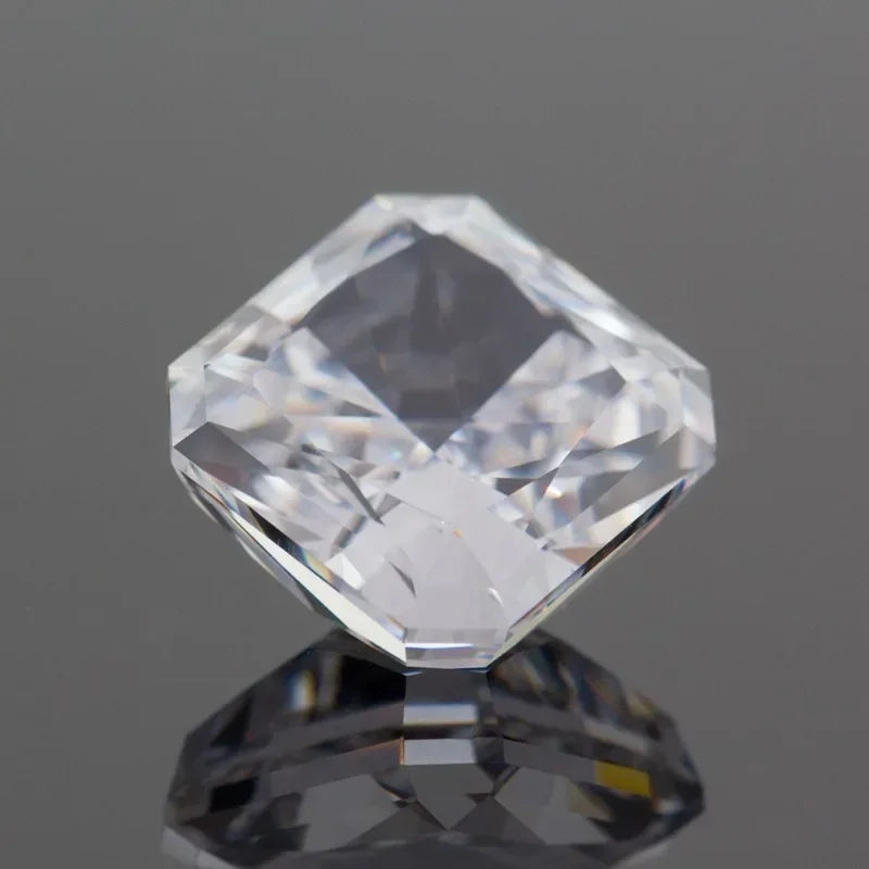 Cubic Zirconia Square Shape White Color 4k Crushed Ice Cut High Quality Top Grade Synthetic CZ for Jewelry Making Ring Materials
