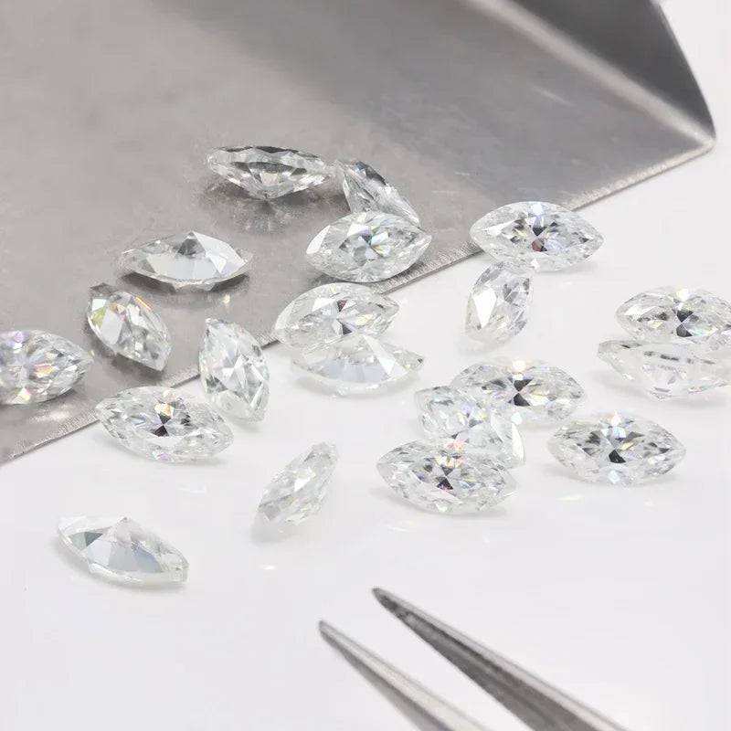 Moissanite Stone D Color Marquise Cut VVS1 GRA Certified Lab Grown Gemstone Passed Diamond Tester Charms Woman Jewelry Making