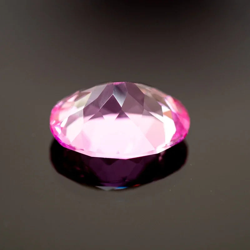 Lab Grown Sapphire Oval Shape Pink Color Extremely Shiny Quality Advanced Charms Jewelry Rings Earrings Making Certificate