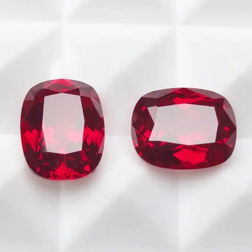 Lab Grown Ruby Pigeon Blood Red Rectangular Cushion Cut Top Quality Gemstone for Diy Jewelry Making Selectable AGL Certificate