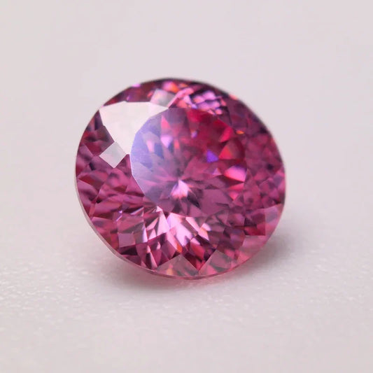 Wholesale Moissanite Stone 100 Faceted Cut Round Shape Pink Color DIY Charms Ring Necklace Earrings Main Materials with Certific