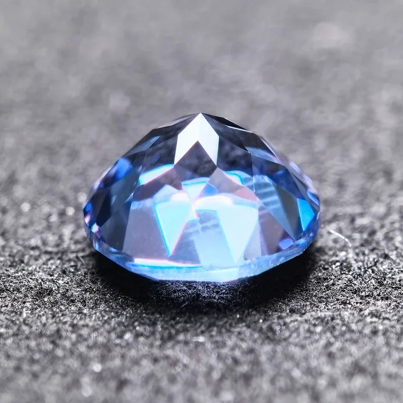 Lab Grown Sapphire Cornflower Round Shaped Extremely Shiny Quality DIY Ring Necklace Earrings Main Materials AGL Certificate