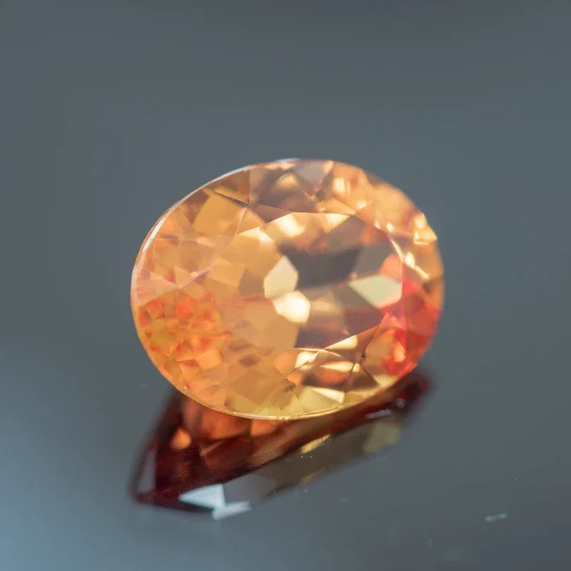 Lab Grown Sapphire Oval Shape Orange Color Extremely Shiny Quality DIY Charms Ring Necklace Earrings Main Materials Certificate