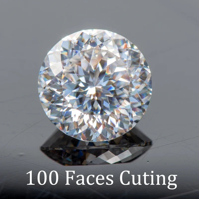 Moissanite Loose Gemstones 100 Faces Cut Wholesale 0.5-5.0ct D Color Charms Jewelry Making Materials with GRA Certificate