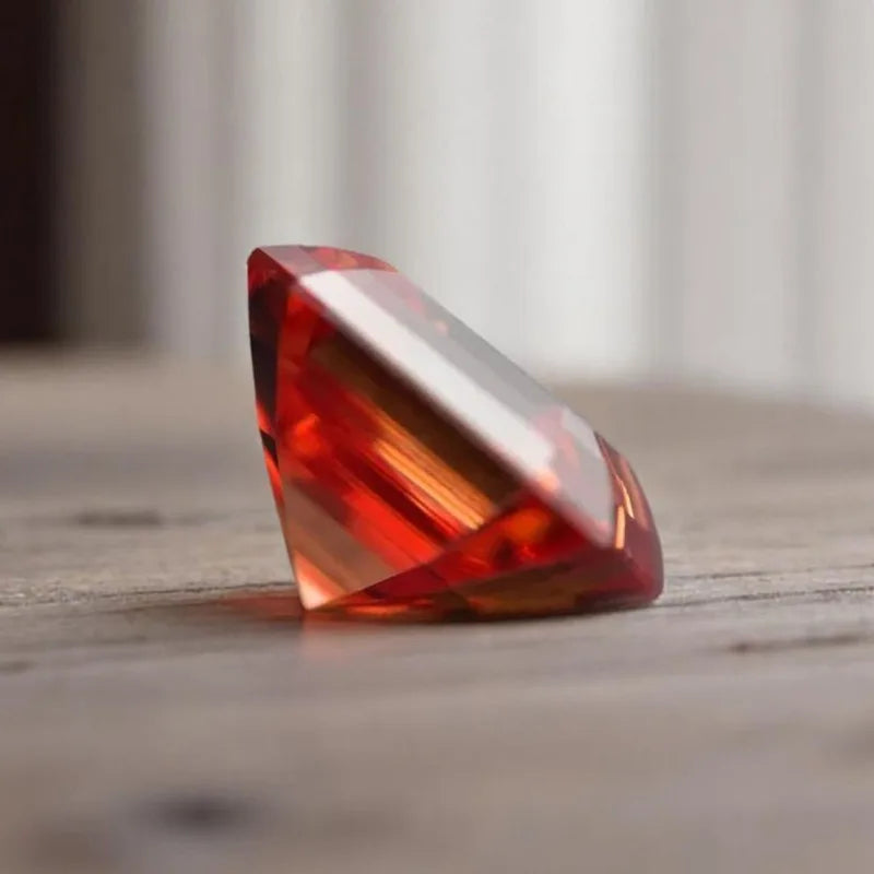 Wholesale Moissanite Stone Asscher Cut Garnet Red Color Charms for Jewelry Making DIY Ring Necklace Earrings Main Materials Cert