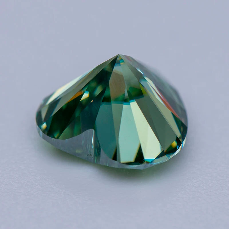 Moissanite Stone Primary Colour Yellow Green Heart Cut Lab Created Diamond Jewelry Making Materials Comes with GRA Certificate