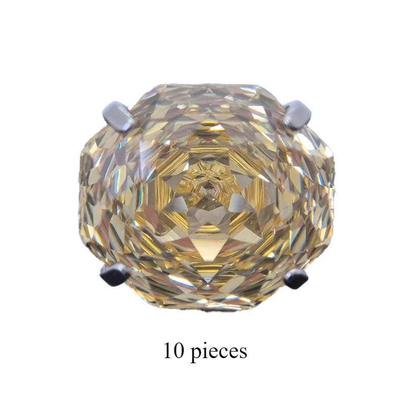 Cubic Zirconia Stainless Steel Earring Rose Cut Roman Holiday  Color 8.0mm Jewelry for Women Wholesale 4 Prong Tragus Earrings