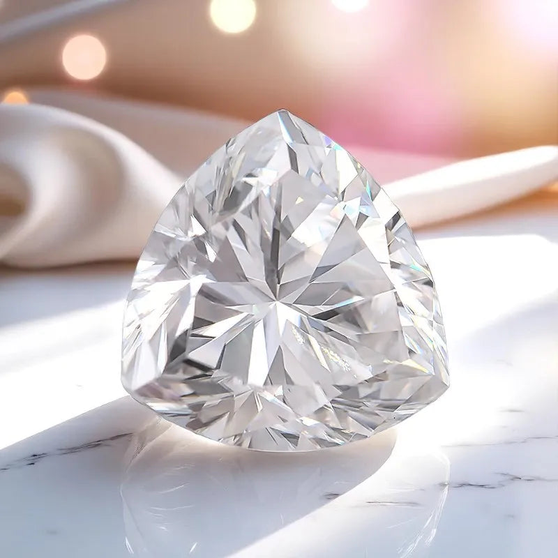 Moissanite Stone Super White D Color VVS1 Trillyon Cut DIY Jewelry Making Charms Ring Necklace Earrings with GRA Certificate