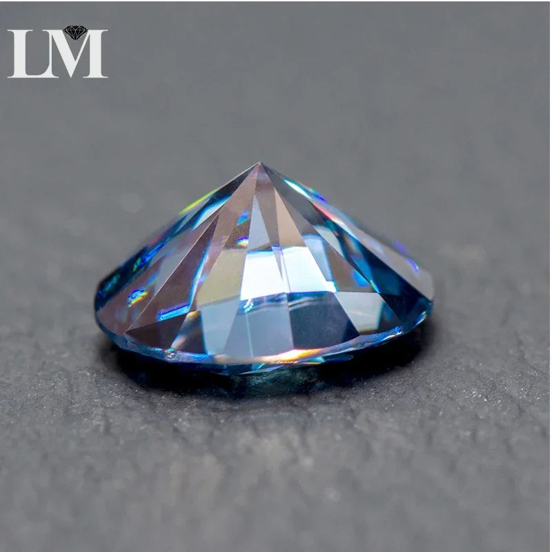 Moissanite Loose Stone Sapphire Blue Oval Cut Synthetic Lab Grown Diamond Gemstone Jewelry Making Materials with GRA Certificate