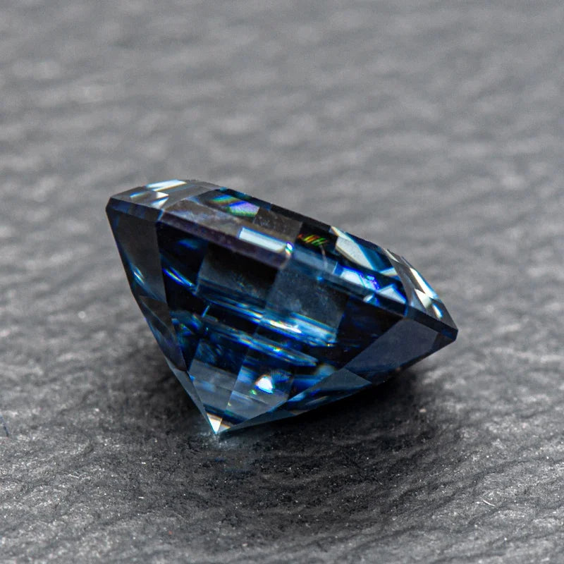 Moissanite Stone Octagonal cutting Royal Blue Primary Colors Lab Grown Gemstones with GRA Certificate Jewelry Making Materials