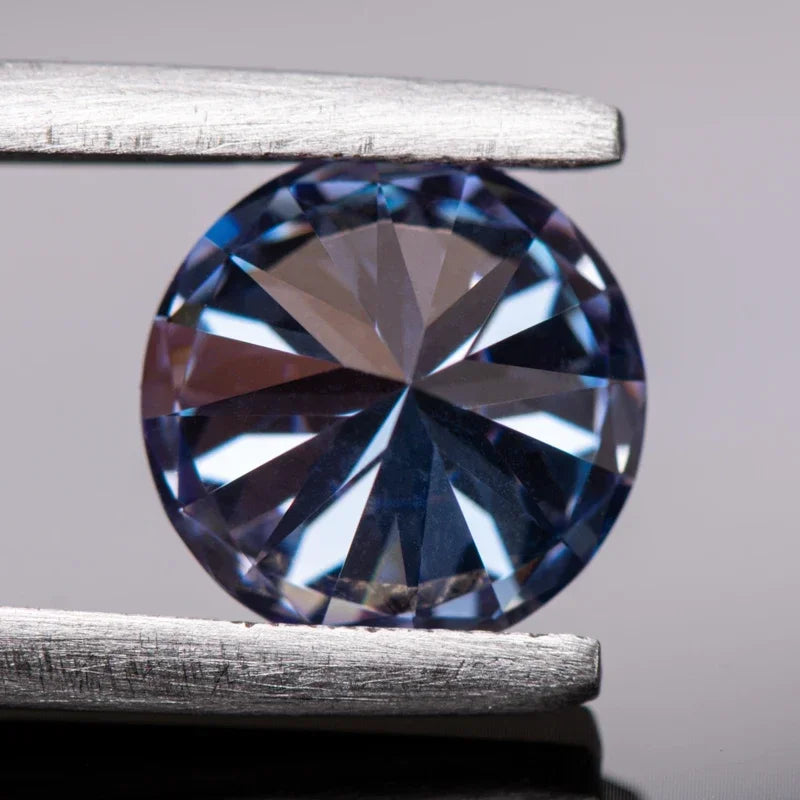 Moissanite Round Cut Sapphire Blue Colored VVS1 Lab Grown Gemstones Jewelry Making Loose Gemstone with GRA Certificate