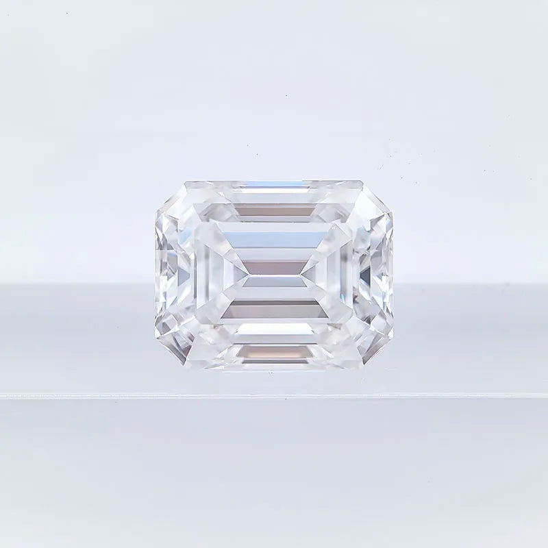 Wholesale Moissanite Stone Emerald Cut Super White D Color VVS1 DIY Chamrs Ring Shiny Necklace Earrings with Certificate