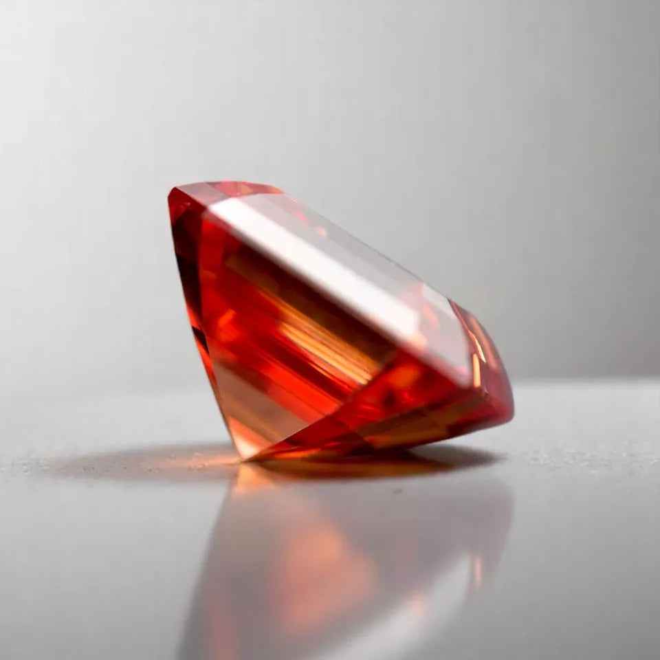 Wholesale Moissanite Stone Asscher Cut Garnet Red Color Charms for Jewelry Making DIY Ring Necklace Earrings Main Materials Cert