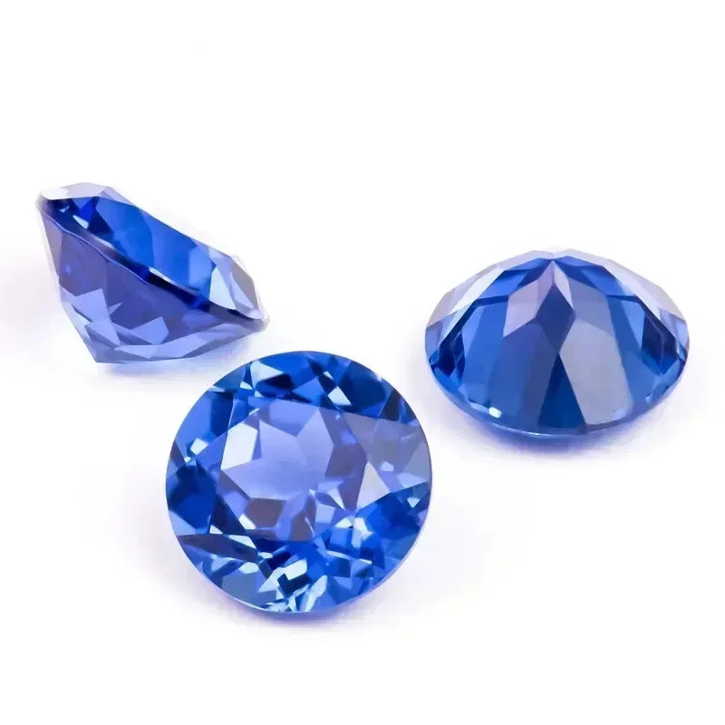 Lab Grown Sapphire Round Shape Royal Blue Color Gemstone for Advanced Jewelry Making Material Selectable AGL Certificate lab grown sapphire lab grown sapphire