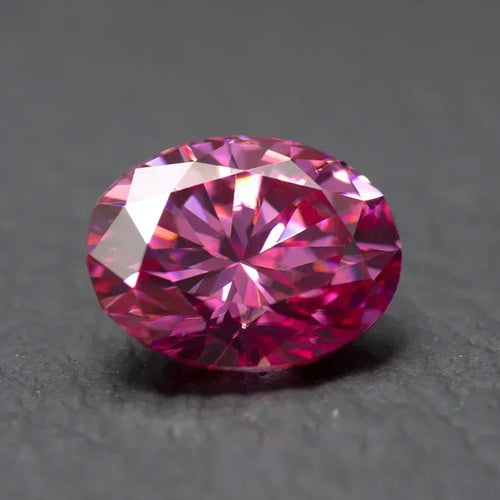 Moissanite Colored Stone Pink Color Oval Cut with GRA Report Lab Grown Gemstone for diy Jewelry Making Materials