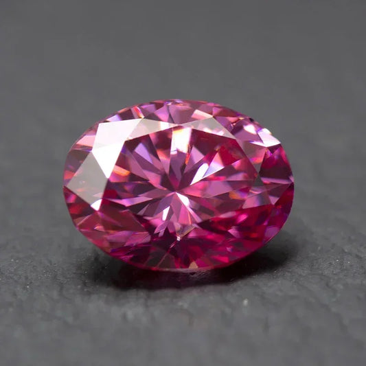 Moissanite Colored Stone Pink Color Oval Cut with GRA Report Lab Grown Gemstone for diy Jewelry Making Materials