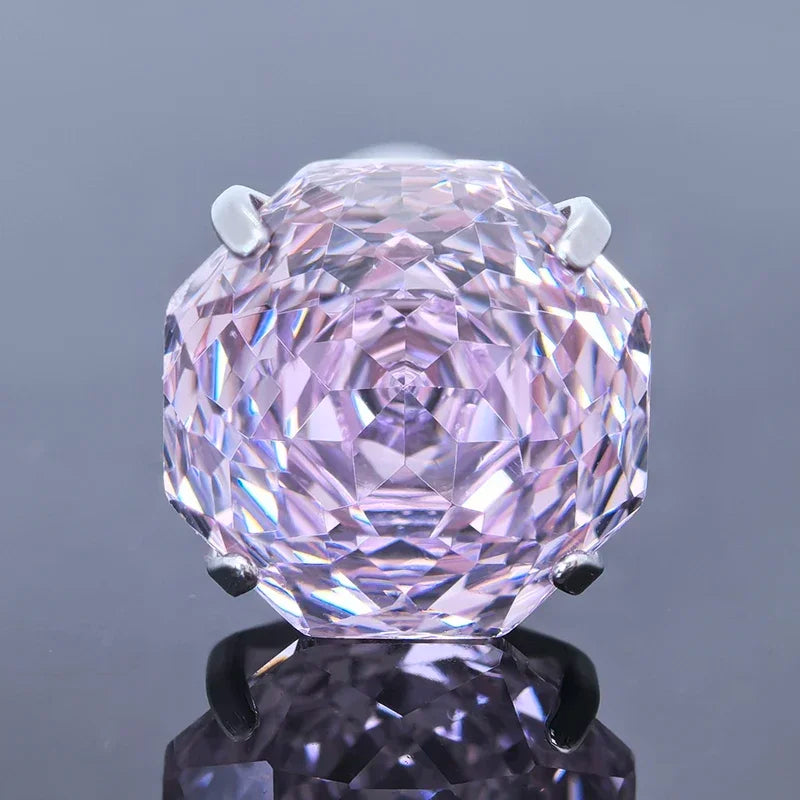 Cubic Zirconia Stainless Steel Earring Rose Cut Light Pink Color 8.0mm Jewelry for Women Wholesale 4 Prong Tragus Earrings