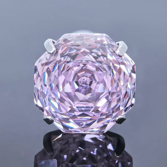 Cubic Zirconia Stainless Steel Earring Rose Cut Light Pink Color 8.0mm Jewelry for Women Wholesale 4 Prong Tragus Earrings