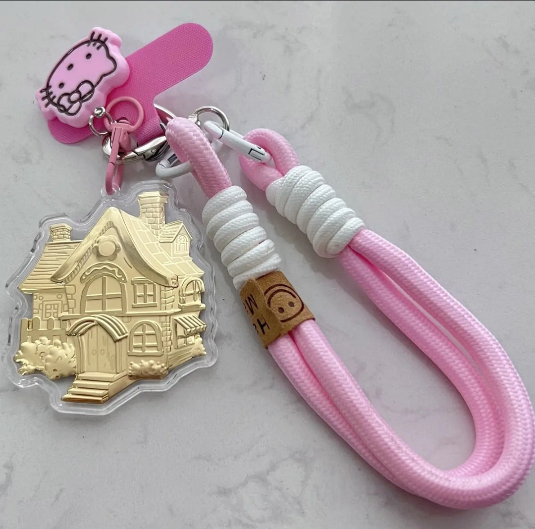 Car, house, money, gold mobile phone stickers, bag keychains, pure gold pendants, birthday gifts, gifts for girls, souvenirs