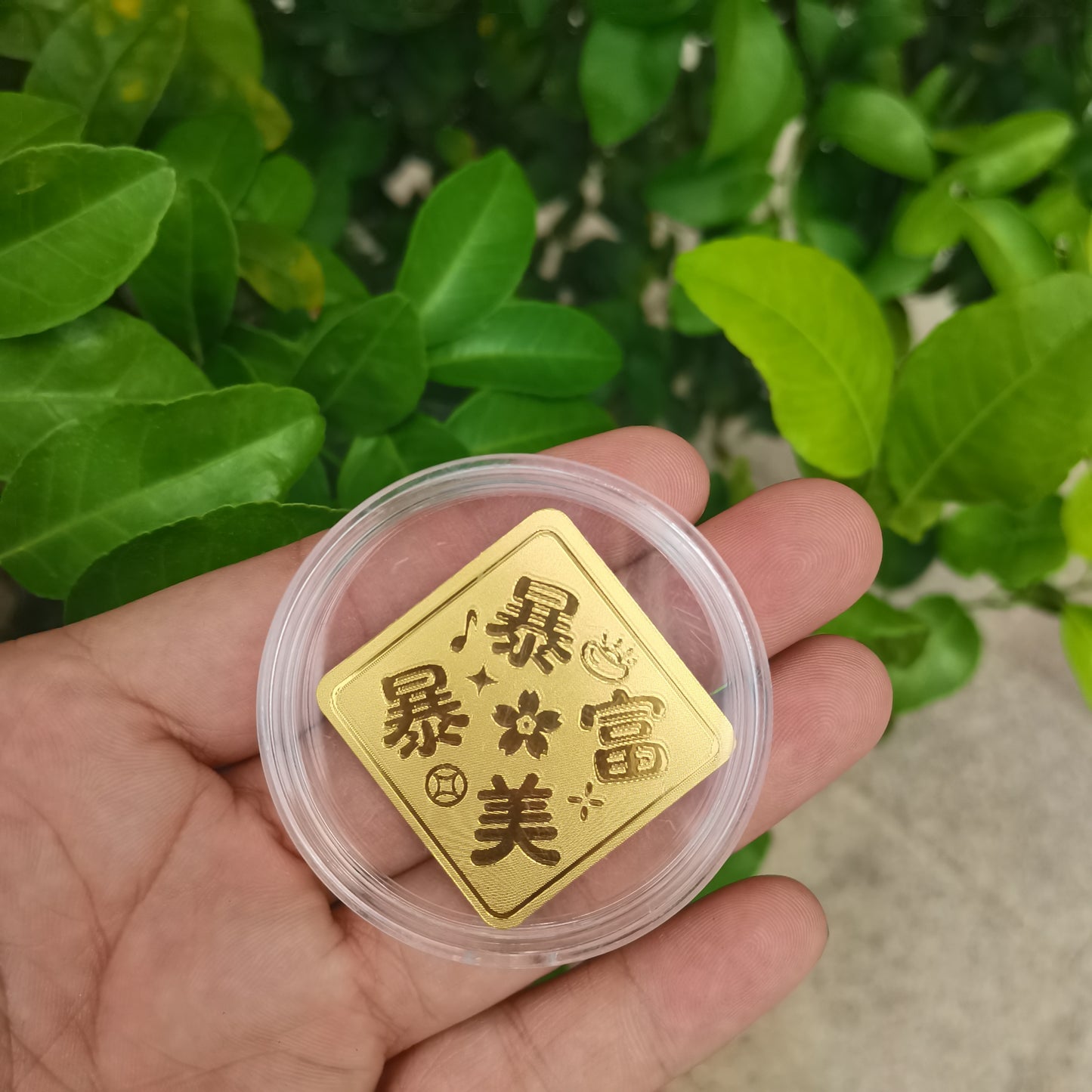 Gold phone stickers for good luck