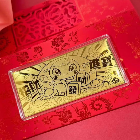 Gold mobile phone stickers to attract wealth and fortune