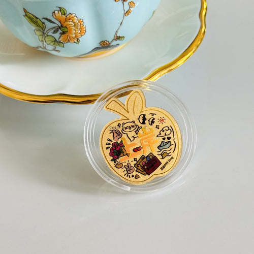 Gold color mobile phone stickers come ashore