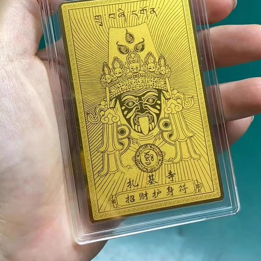 Gold phone sticker with Medicine Buddha