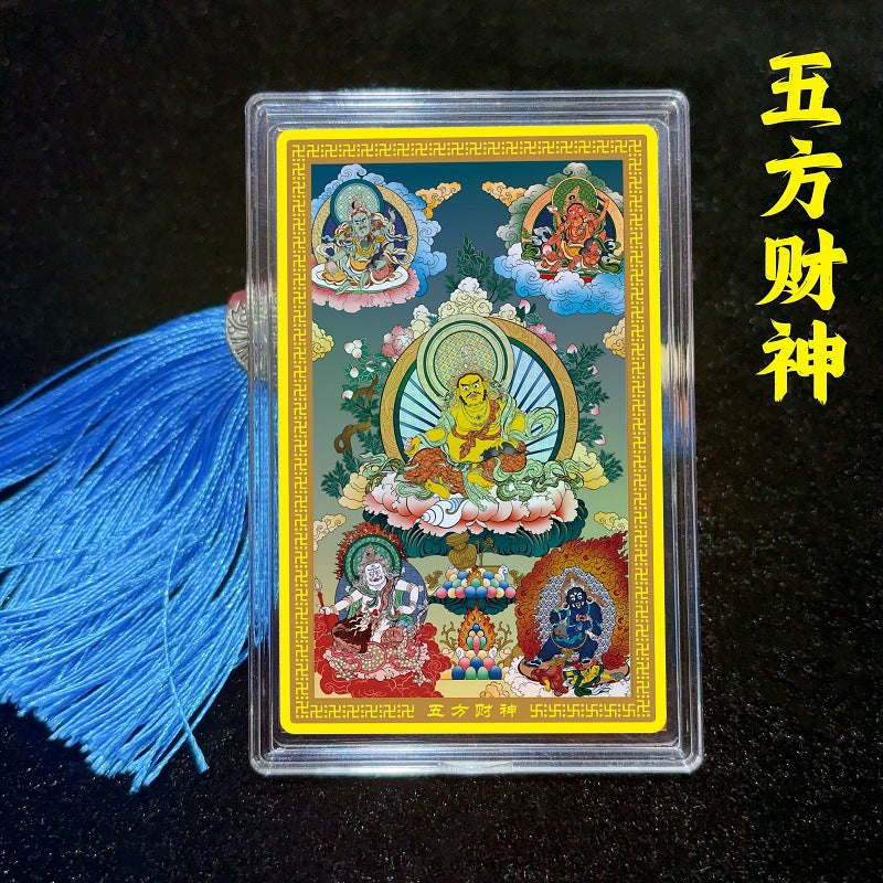 Gold phone sticker with Medicine Buddha