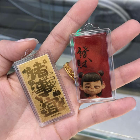 Gold phone sticker Nezha (all matters)