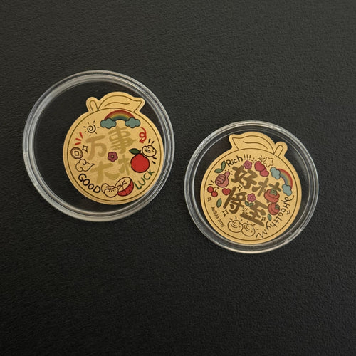 Gold mobile phone sticker colorful Wanshi Daju