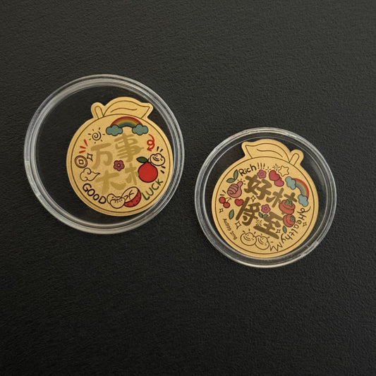 Gold mobile phone sticker colorful Wanshi Daju