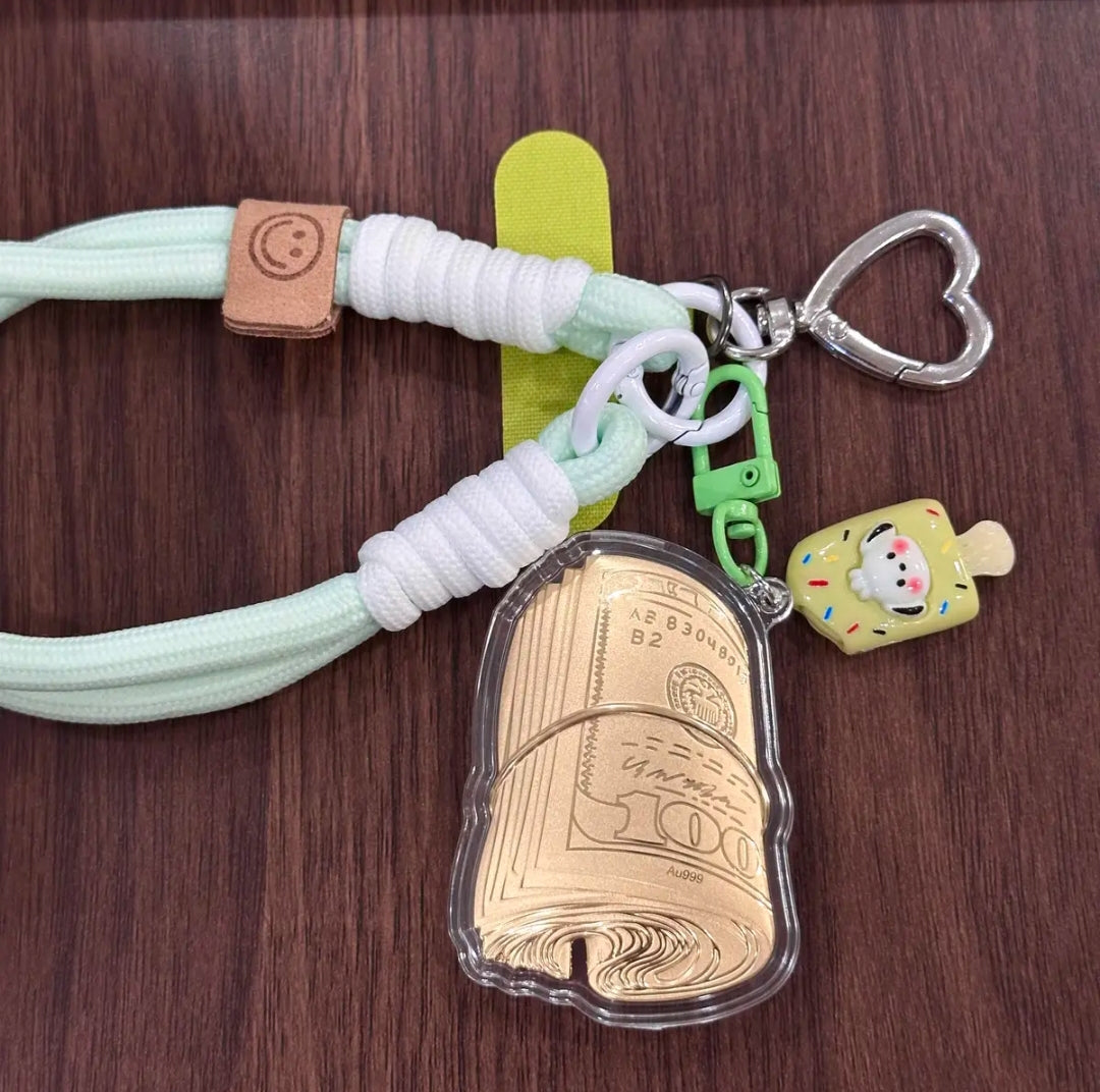 Car, house, money, gold mobile phone stickers, bag keychains, pure gold pendants, birthday gifts, gifts for girls, souvenirs