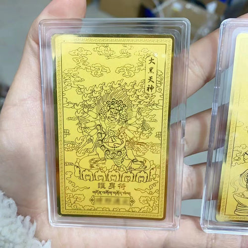 Gold mobile phone sticker Mahakala gold card