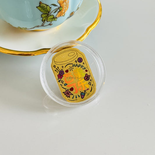 Gold color mobile phone sticker Pepsi