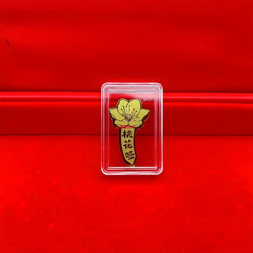 Gold mobile phone sticker peach blossom sign