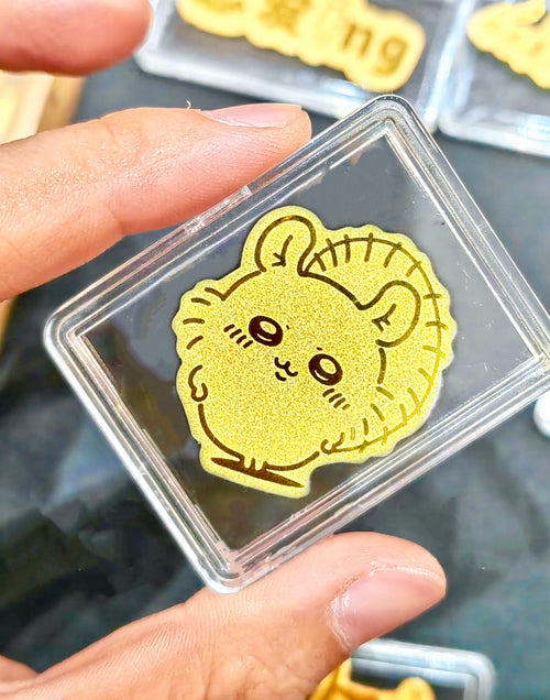 Gold mobile phone sticker flying mouse