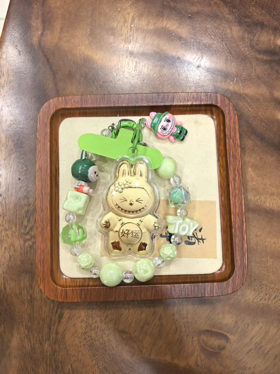 Hello Kitty KT pure gold mobile phone bag keychain pendant, a birthday gift for girls, a gift