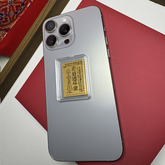 Gold mobile phone stickers make a fortune