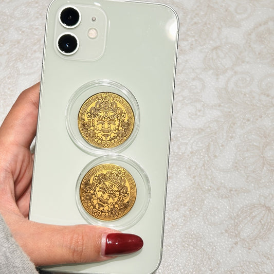 Gold mobile phone sticker Yellow God of Wealth